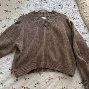 AF V Neck Brown Sweater